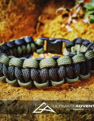OD Green and Black Paracord Survival Bracelet