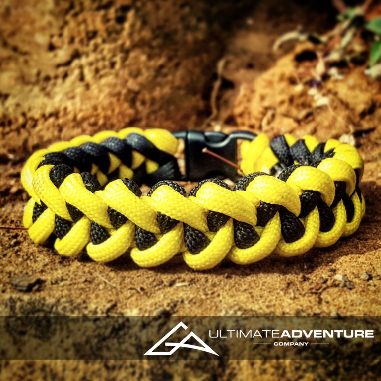 Yellow and Black Jawbone Paracord Survival Bracelet