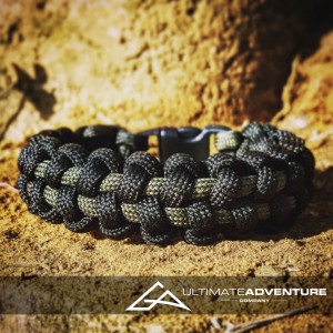 Black and OD Green TyreTrax Paracord Survival Bracelet
