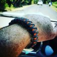 EDC Gear, Black Gray Orange King Cobra Paracord Bracelet, Hunting Fashion