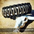 EDC Gear, Black Gray White King Cobra Paracord Bracelet, Hunting Fashion