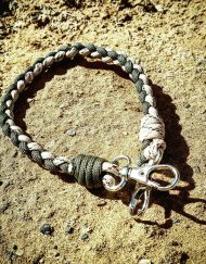EDC Gear, OD Green & Desert Tan Camo Paracord Keychain, Paracord Lanyard