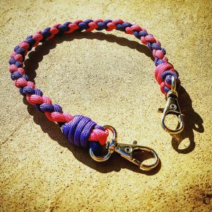 EDC Gear, Pink and Purple Paracord Keychain, Paracord Lanyard