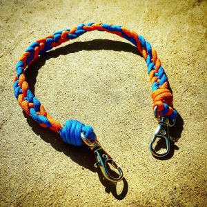 EDC Gear, Sky Blue and Neon Orange Paracord Keychain, Paracord Lanyard