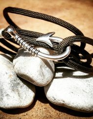Olive Green Paracord Fishhook Bracelet Nautical EDC Every Day Carry, Anklet