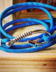 Sky Blue Paracord Fishhook Bracelet Nautical EDC Every Day Carry, Anklet